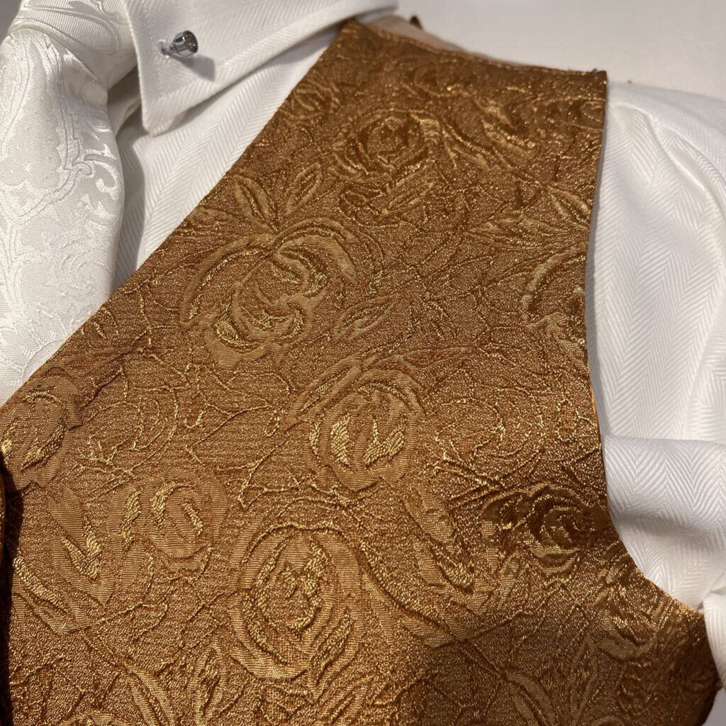 Gold Rose Brocade Vest