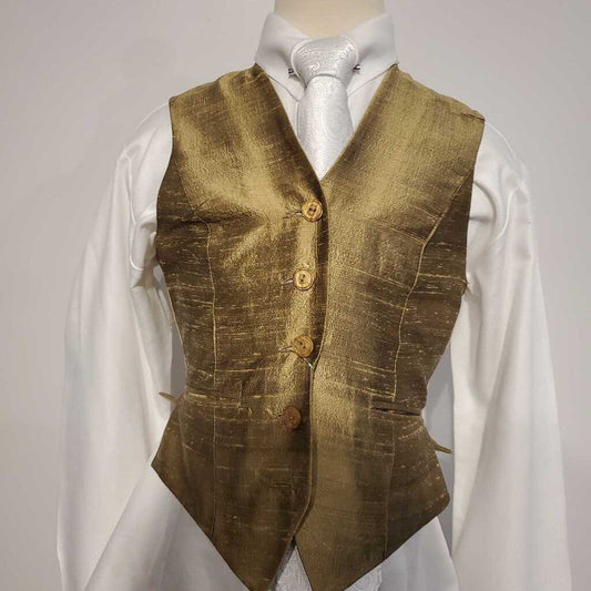 Marsha De Arriaga Gold Silk Vest