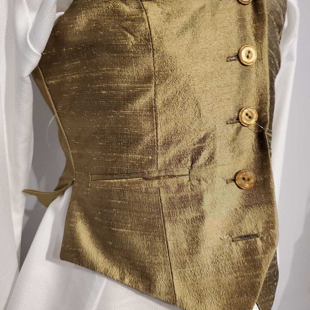 Marsha De Arriaga Gold Silk Vest