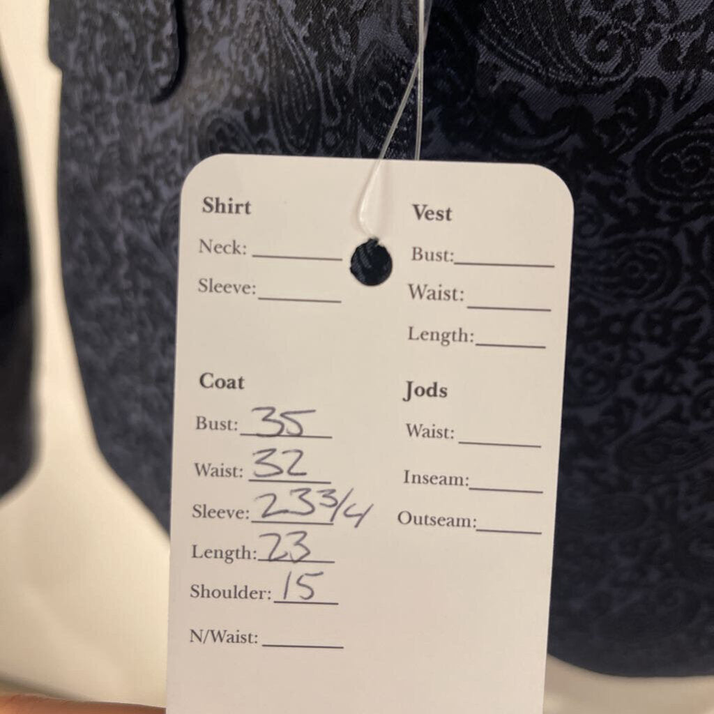 New MTC Navy Paisley Hunt Coat