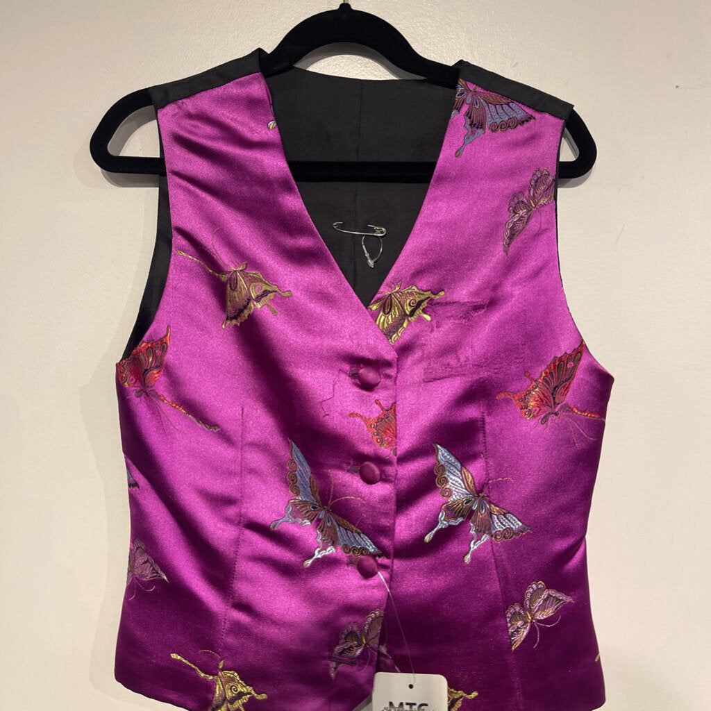 childs purple butterfly vest