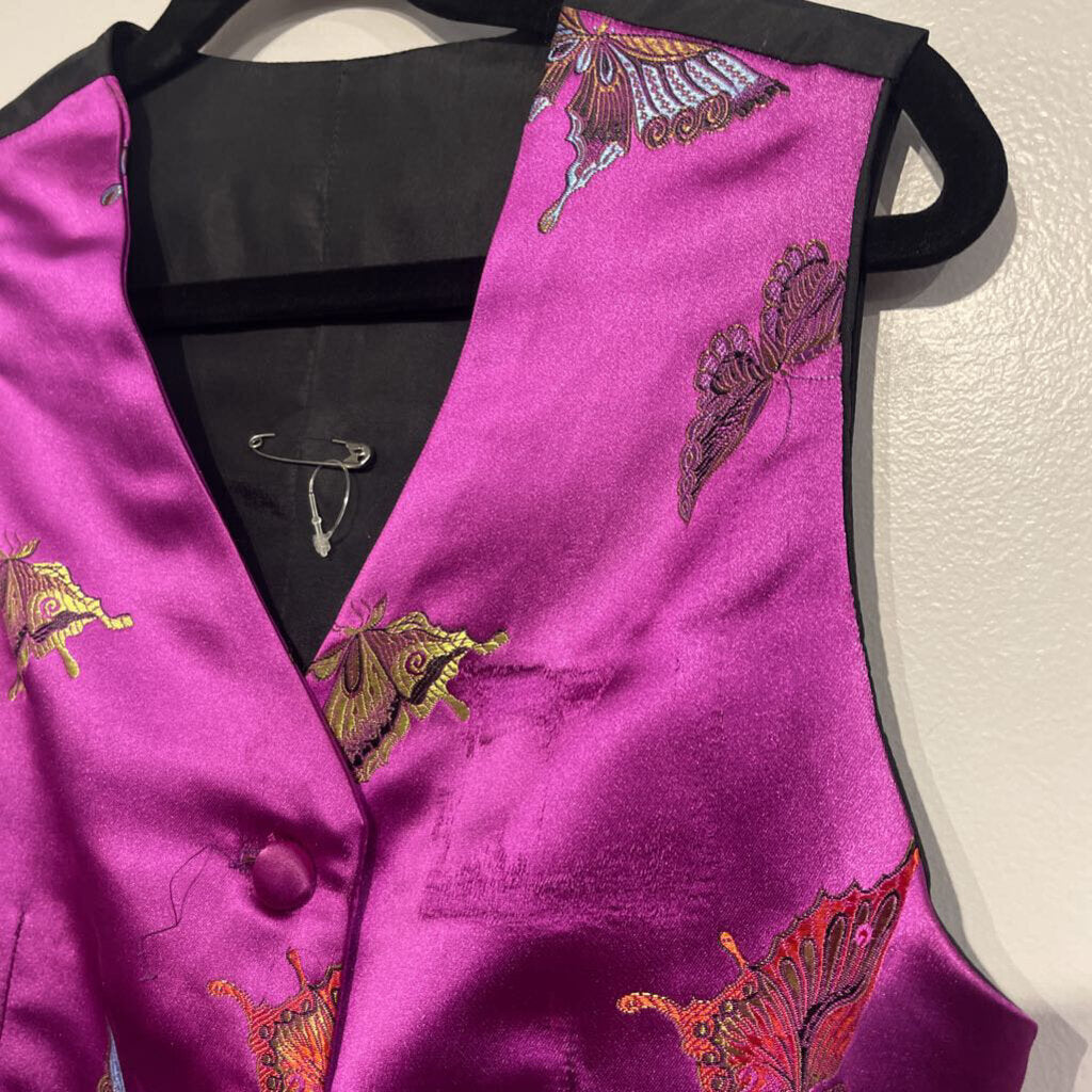 childs purple butterfly vest