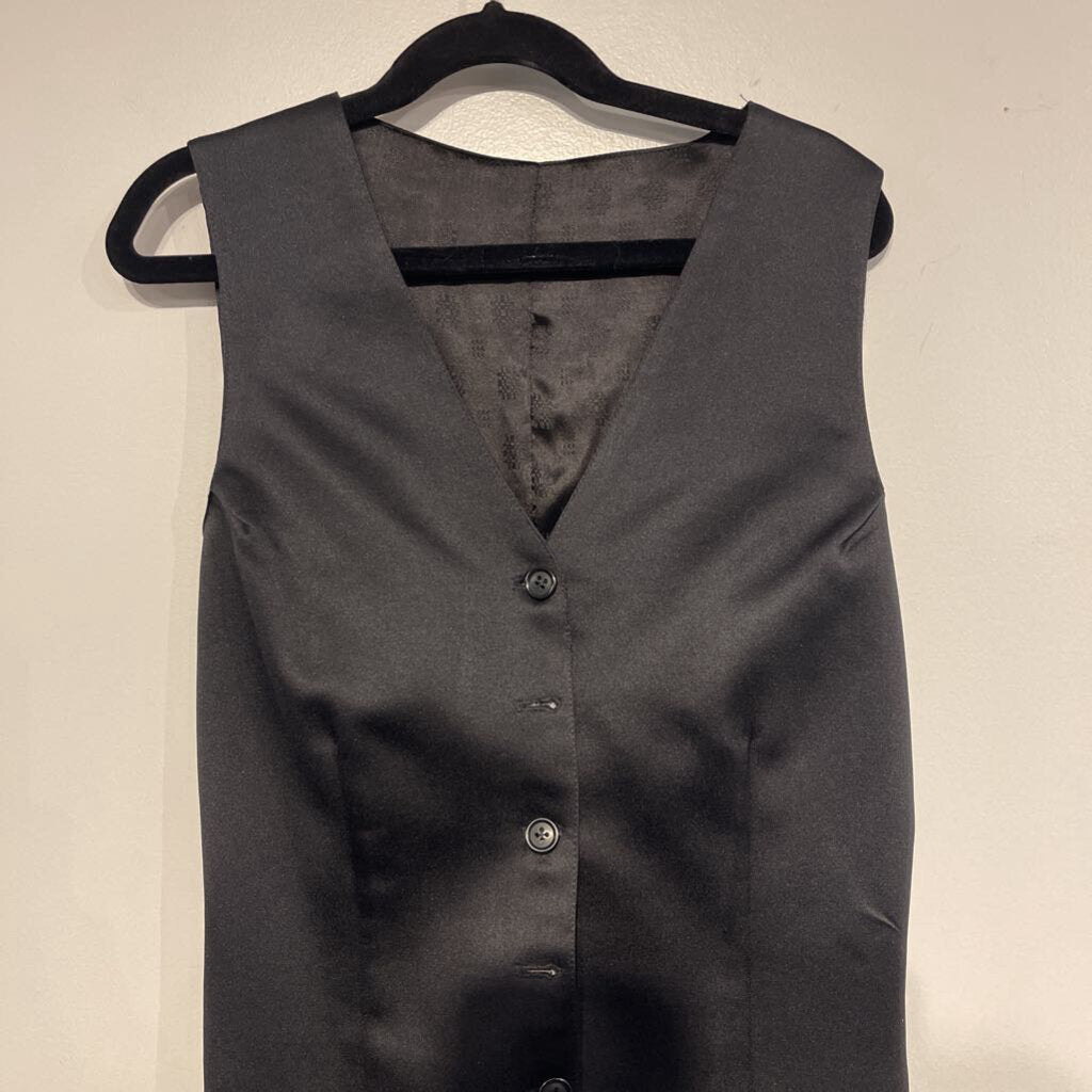 custom black vest