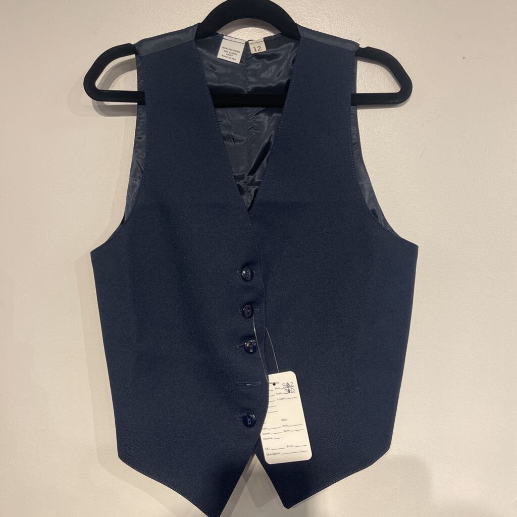 navy poly vest kids