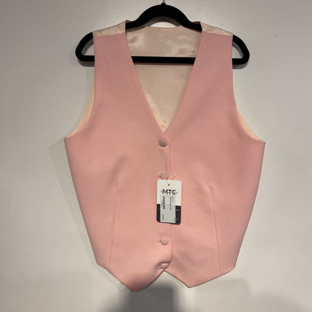 light pink poly vest