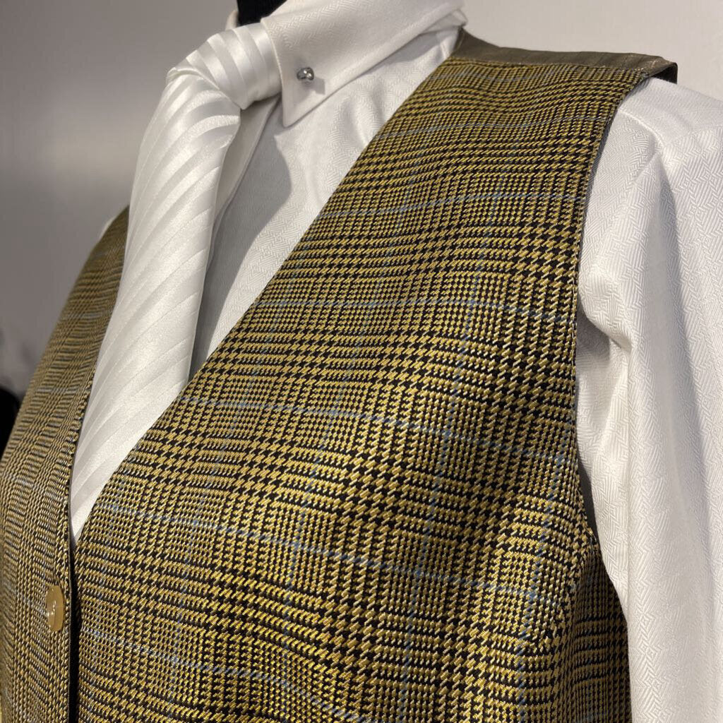 gold houndstooth vest