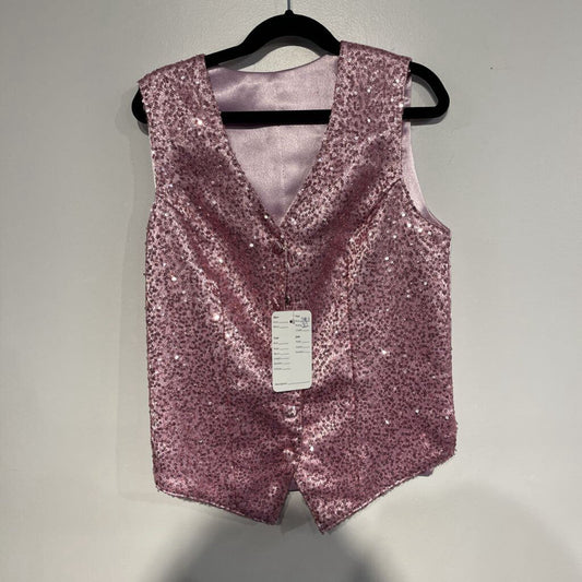 Pink Sequin Vest