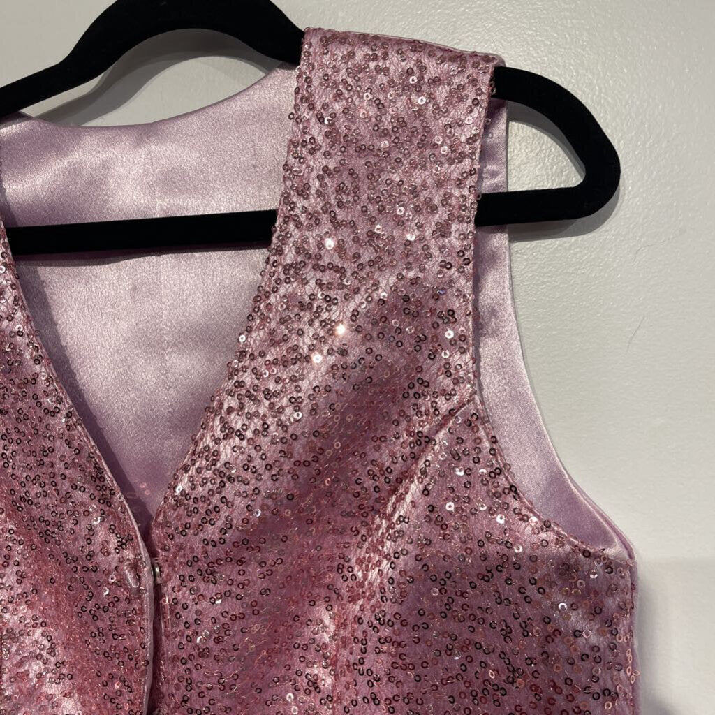 Pink Sequin Vest