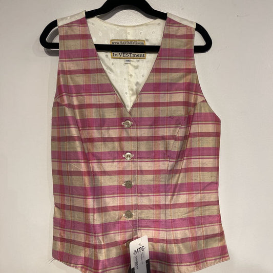 Pink Plaid Vest