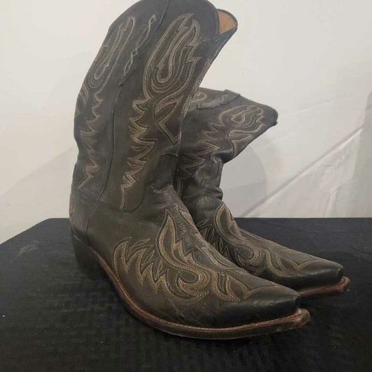 Lucchese Black Western Boots 10 1/2