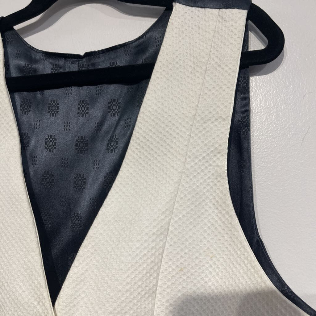 White Custom Vest w/ Black Backing