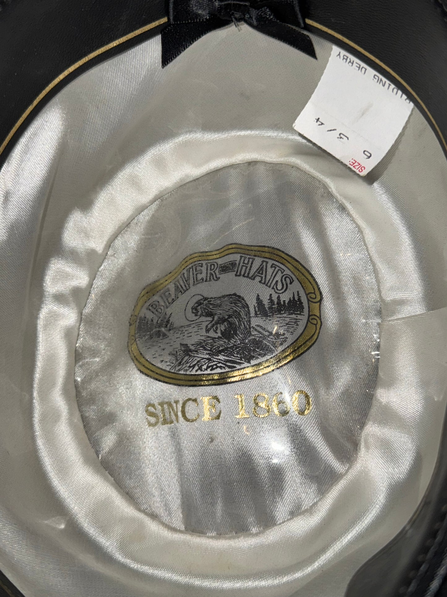 Beaver Hats, 6 3/4, Black Derby