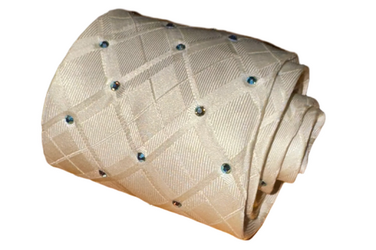 Cream Studded Tie