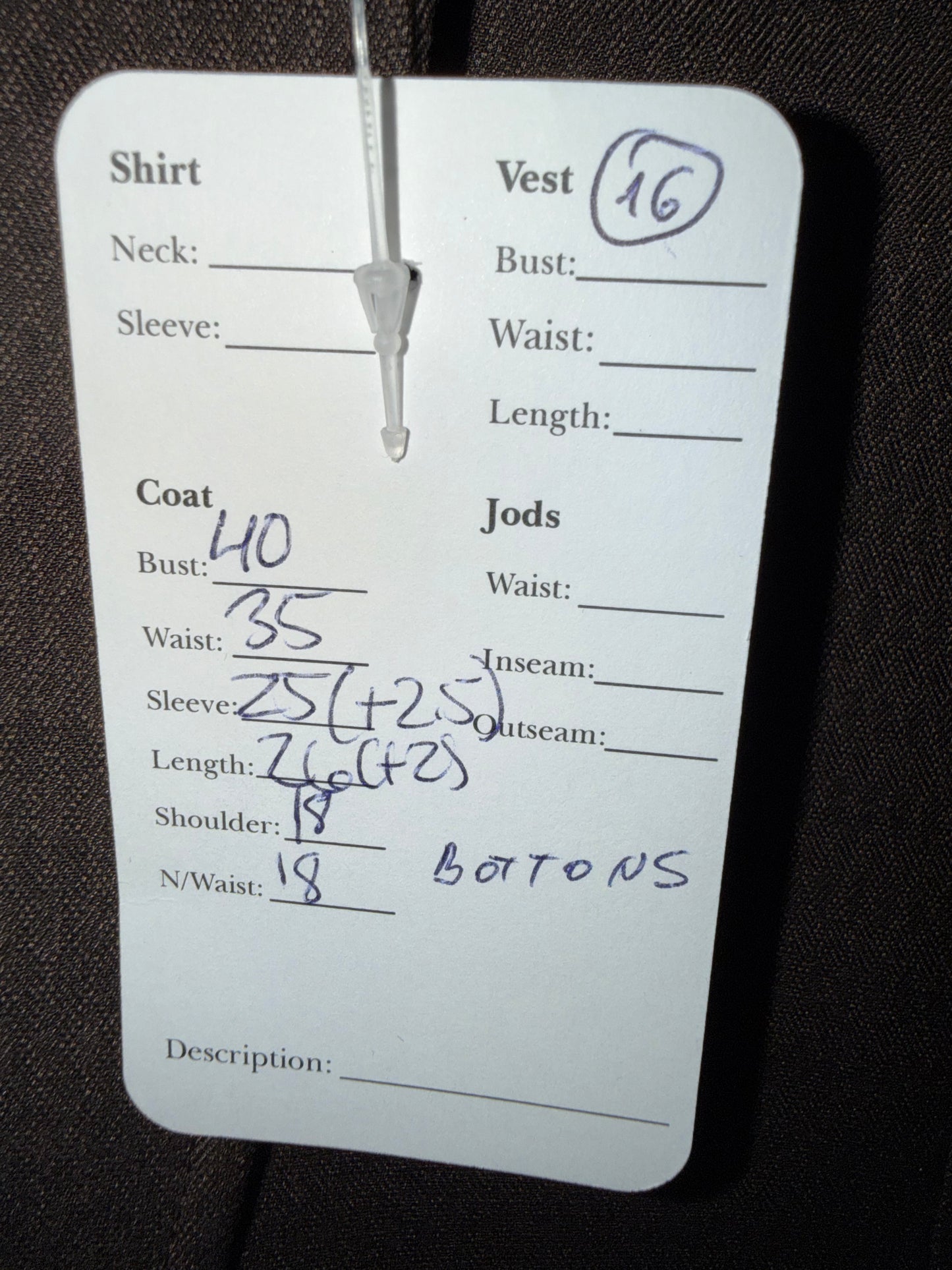Go-N-Show, Brown Ladies Hunt Coat