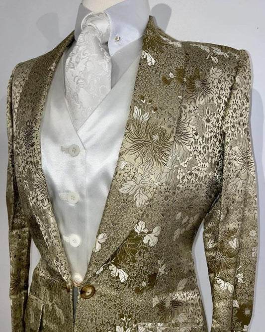 Hawkewood, Gold Floral Day Coat