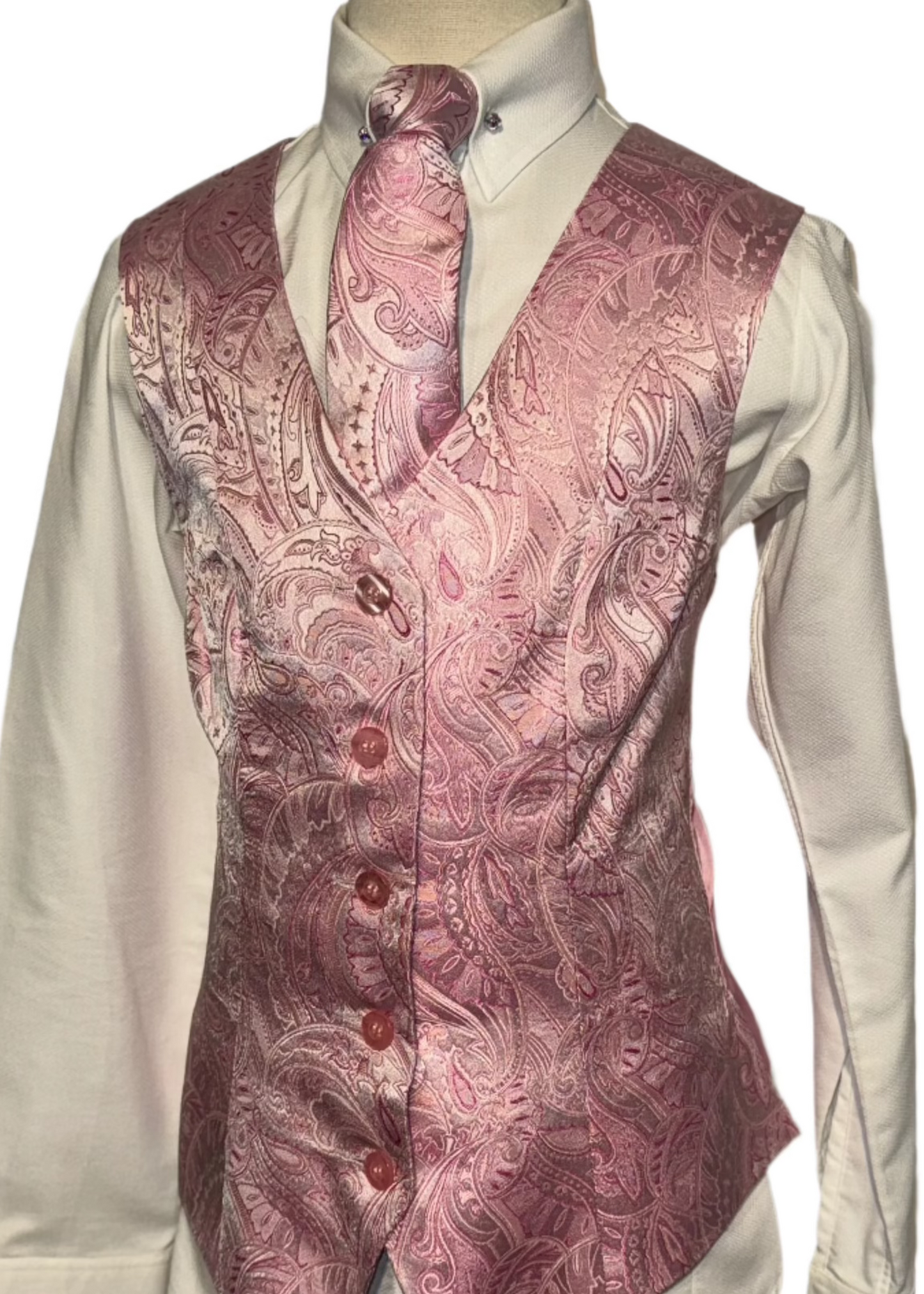 Marsha de Arriaga, Pink Brocade Vest