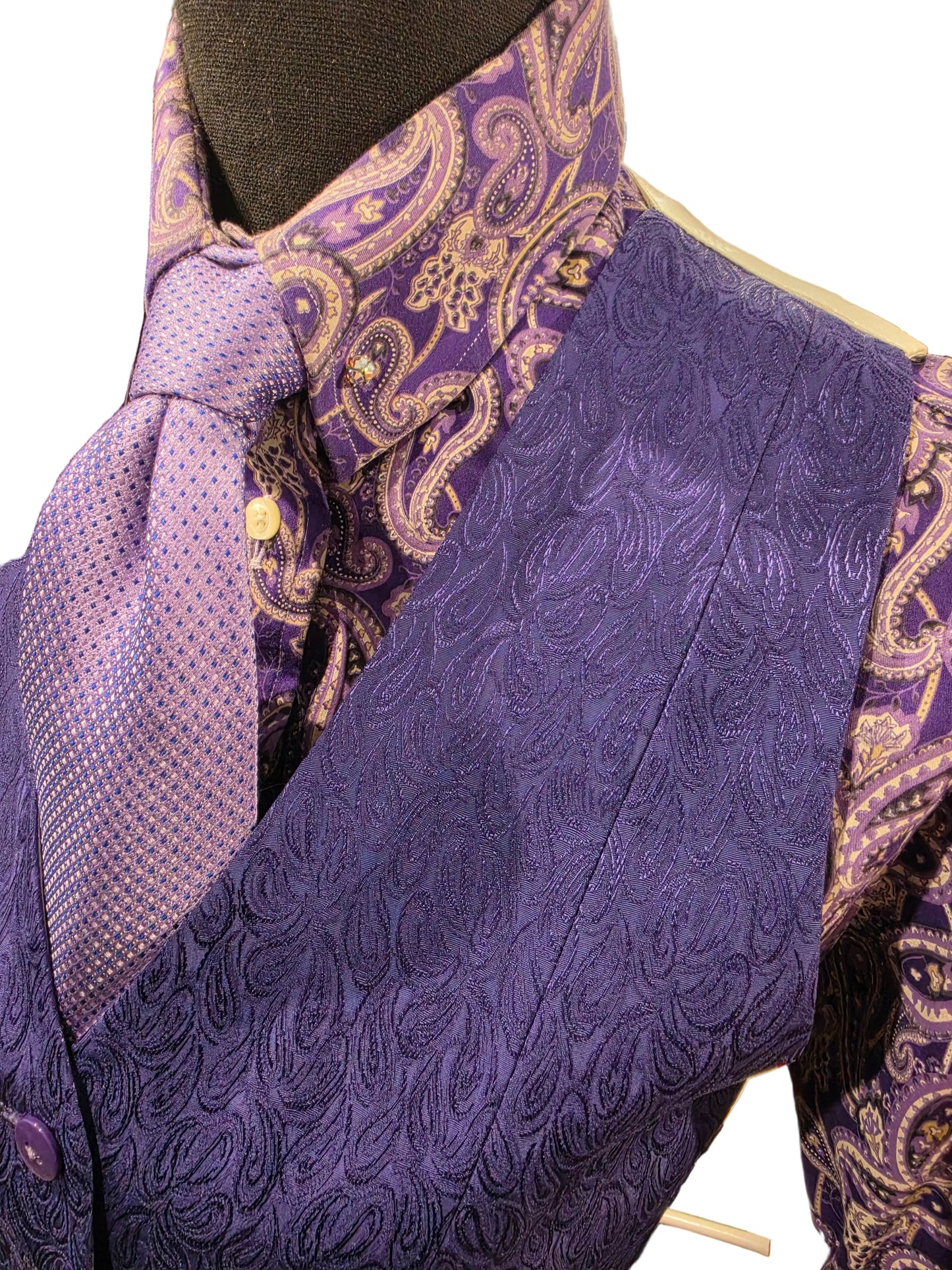 Custom, Purple Paisley Vest