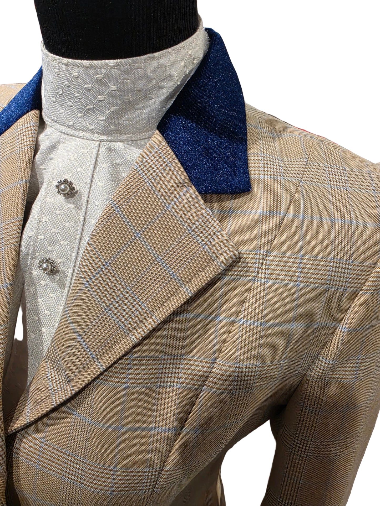 Fredy Tailor, Tan and Navy Plaid Hunt Coat
