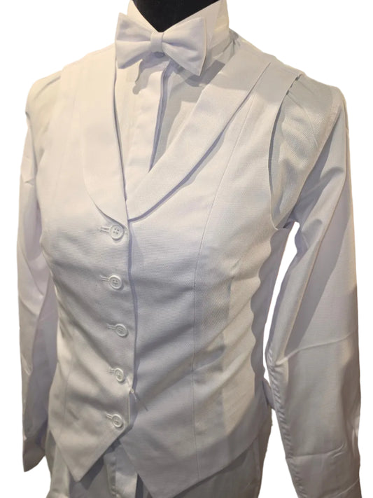 New, MTC White Cotton Ladies Formal Vest