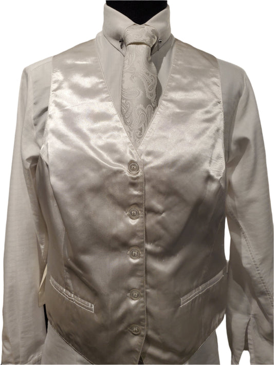 Becker Brothers White Silk Vest