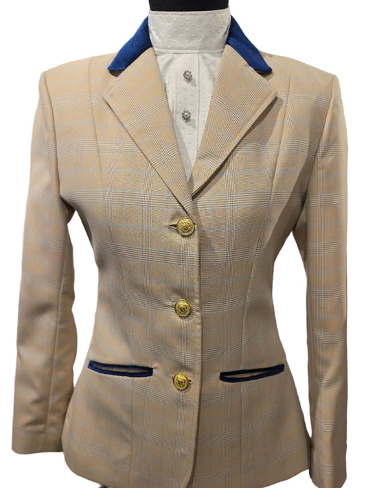 Fredy Tailor, Tan and Navy Plaid Hunt Coat