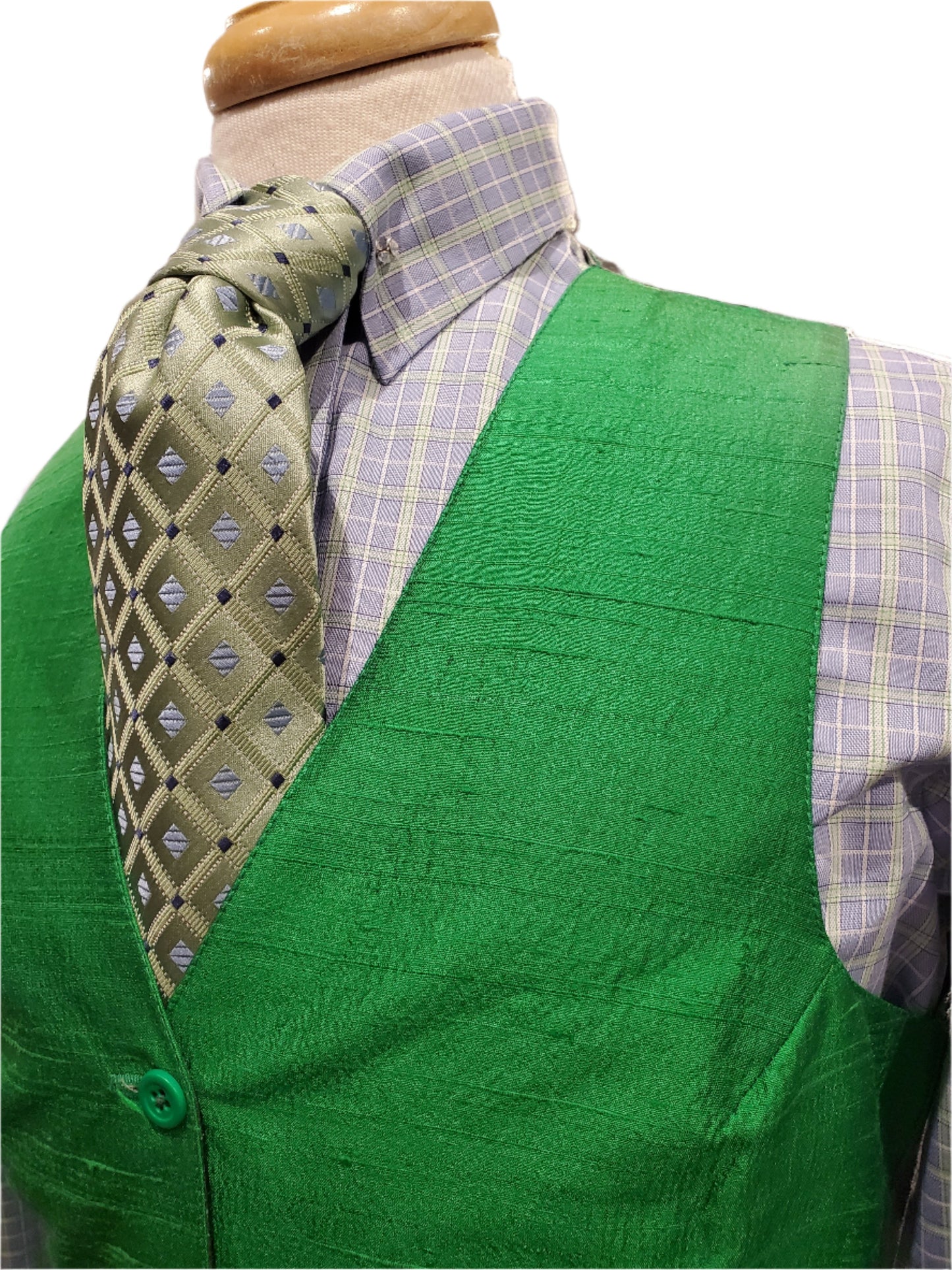 Hawkewood Lime Green Silk Vest