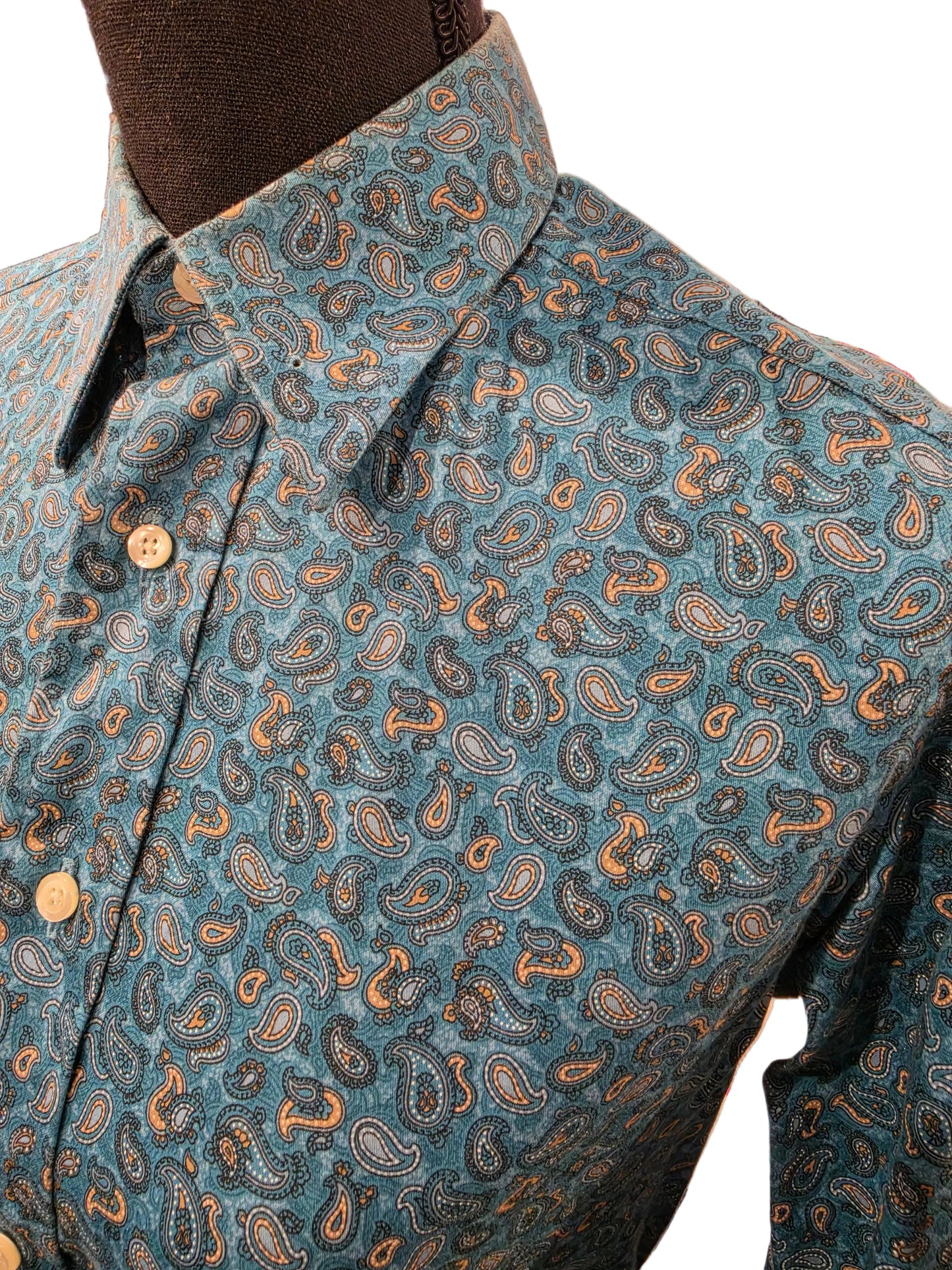 SGA, Teal Paisley Shirt