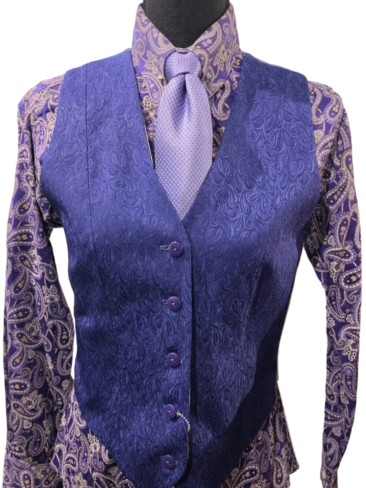 Custom, Purple Paisley Vest