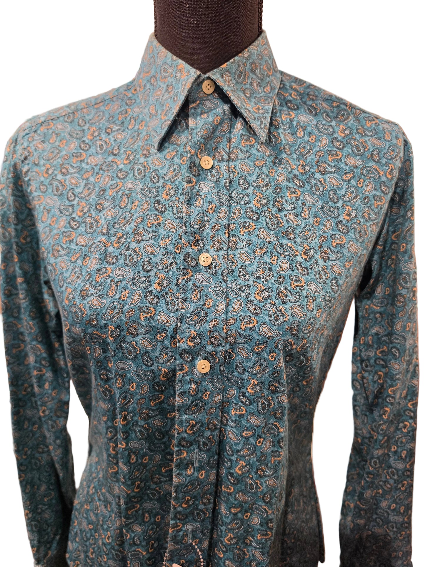 SGA, Teal Paisley Shirt