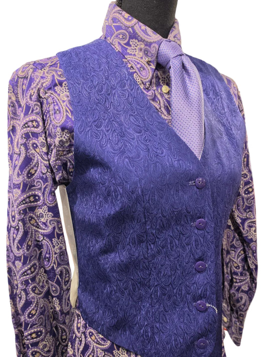 Ladies Purple Paisley Set