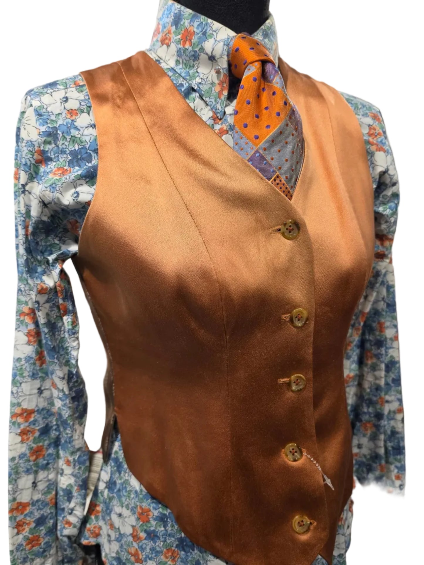 Ladies Orange Floral Set
