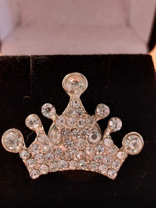 Silver Crown Magnetic Pin