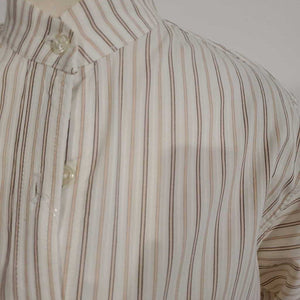Cream and Tan stripe shirt Neck-13.5