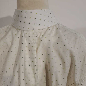 MDA White With Green Dots Neck-14.75