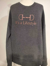 Load image into Gallery viewer, &quot;It&#39;s a Lifestyle&quot; Grey Sweatshirt
