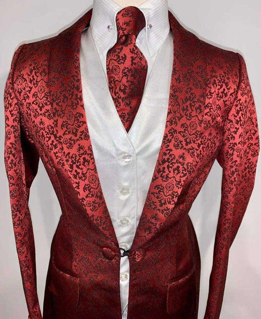 Red Brocade Daycoat