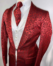 Red Brocade Daycoat