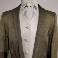 Load image into Gallery viewer, Olive and Gold Windowpane Daycoat
