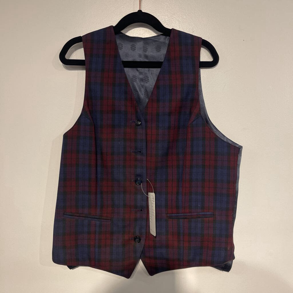 Red and Blue Checkered Vest