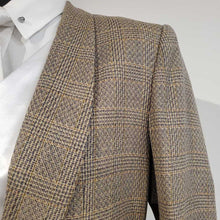 Load image into Gallery viewer, Tan Wool Windowpane Daycoat
