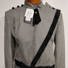 Load image into Gallery viewer, Black and White Houndstooth Western Jacket
