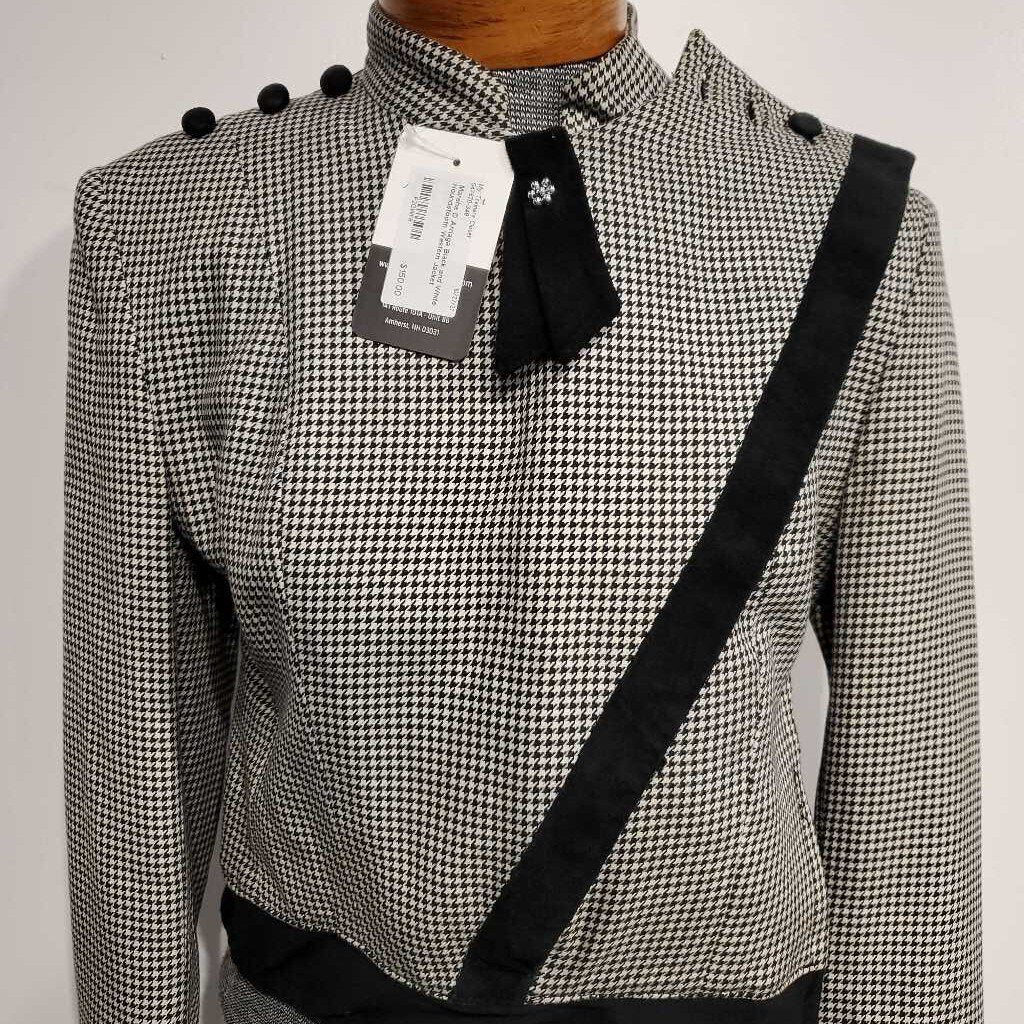 Black and White Houndstooth Western Jacket