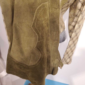 Olive Western Jacket with Matching Ultrasuede Chaps