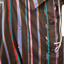 Kids Black Multi Stripe Western Shirt