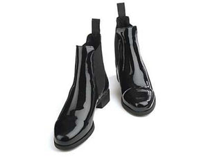 Kid's Ovation Patent Leather Show Boots Black 12