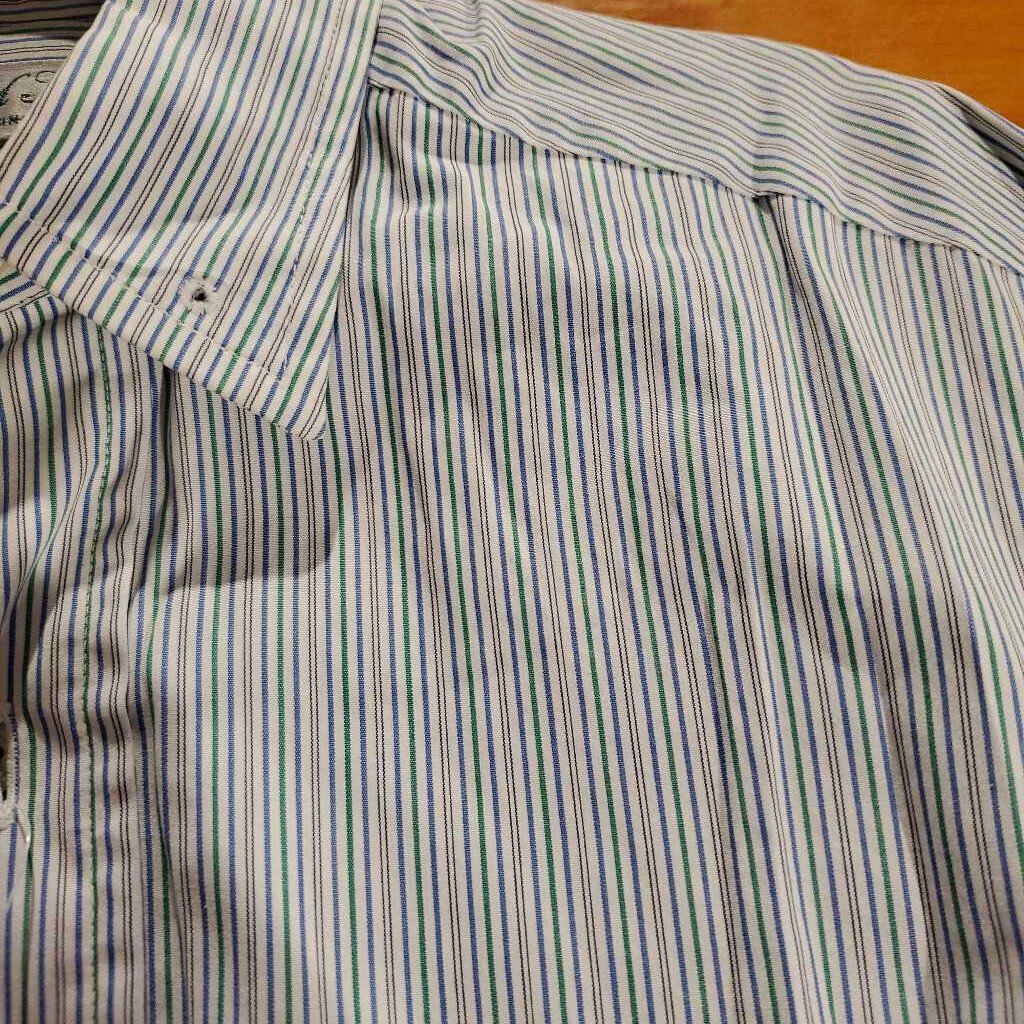 Carl Meyers Green and Blue Striped Shirt