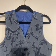 Blue Floral Wool Vest