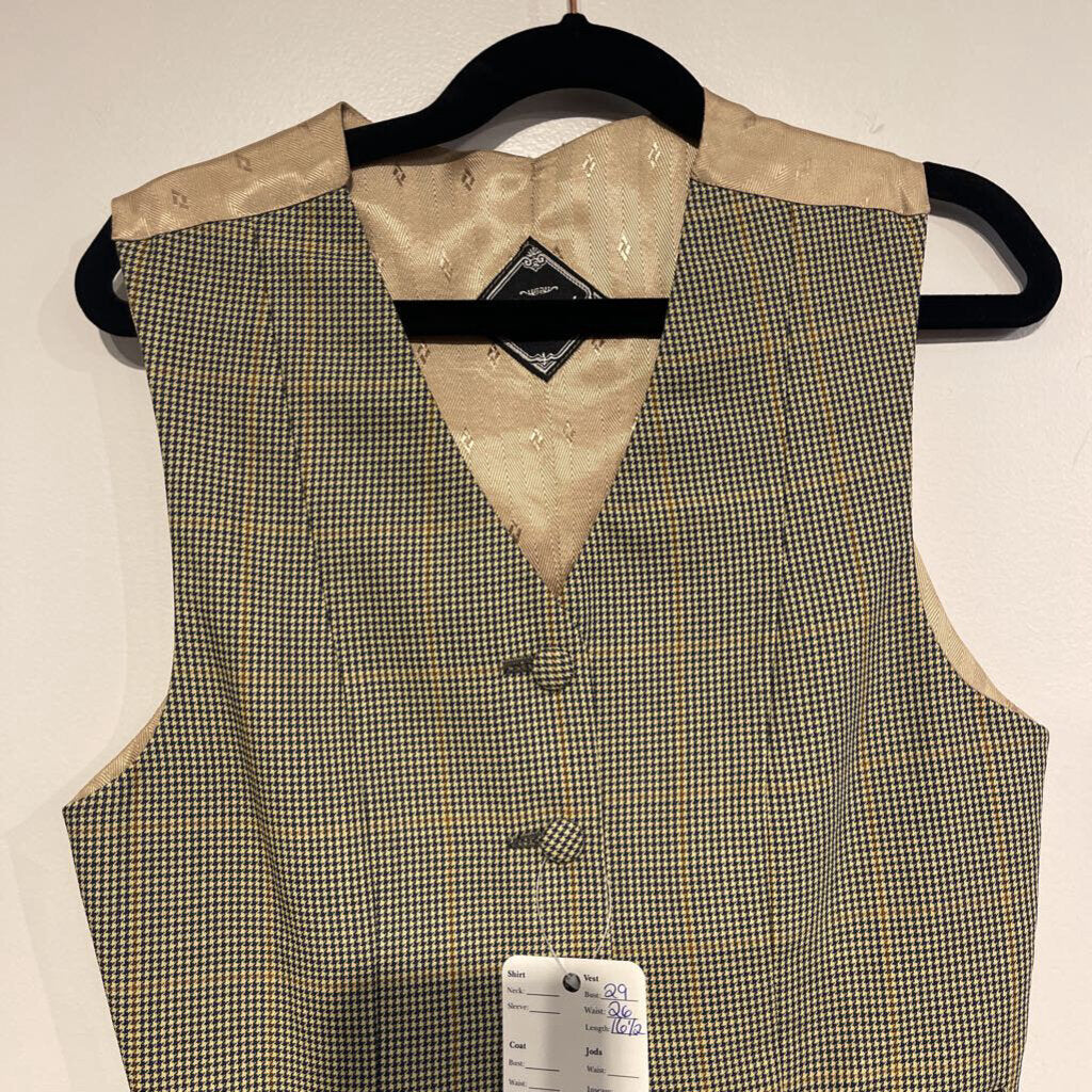 Chavez Brown Windowpane with Houndstooth Vest