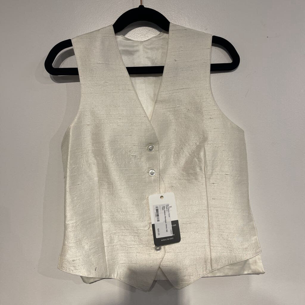 Blue Ribbon Boutique White Silk Vest