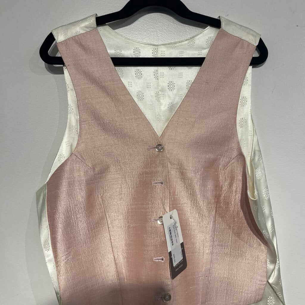 Pale Pink Silk Vest